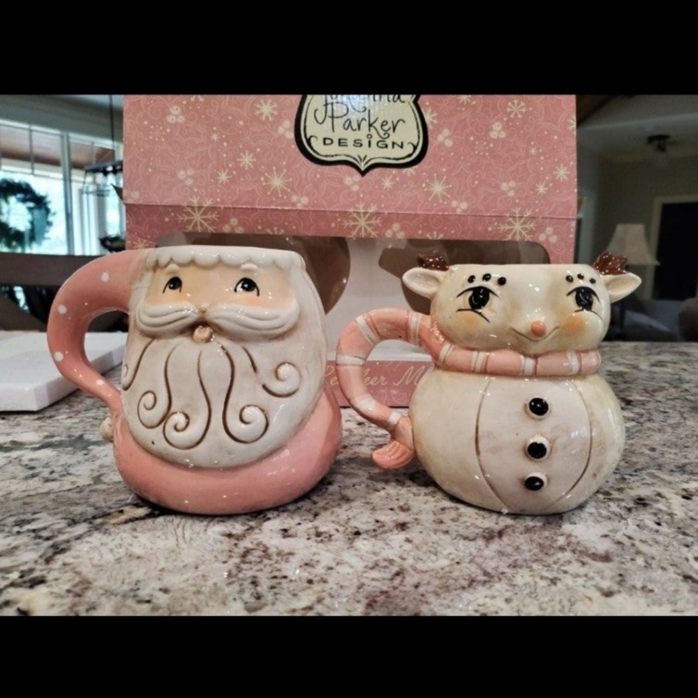 Retro Style Holiday Mugs-NWT - Picture 1 of 6